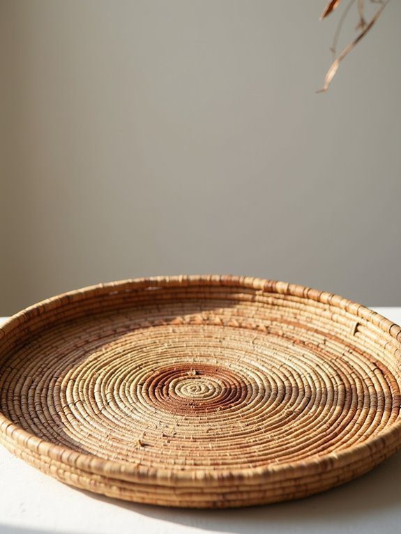 woven design serving tray