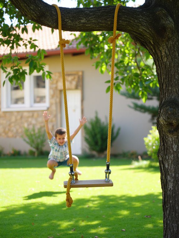 adjustable height rope swings