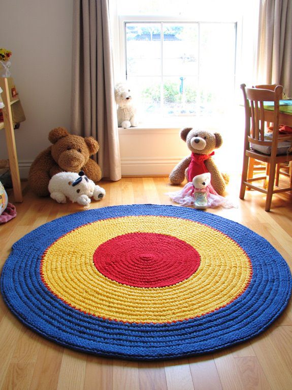 colorful cozy kids rug