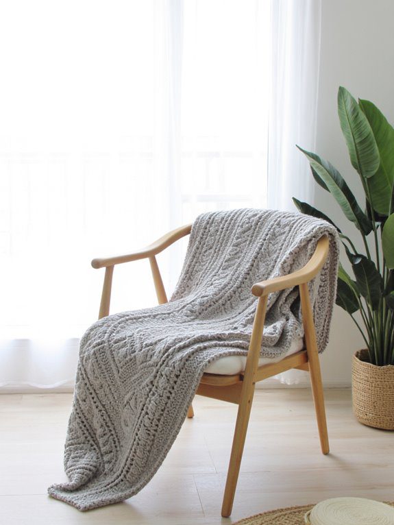 cozy scandinavian inspired blanket crafting