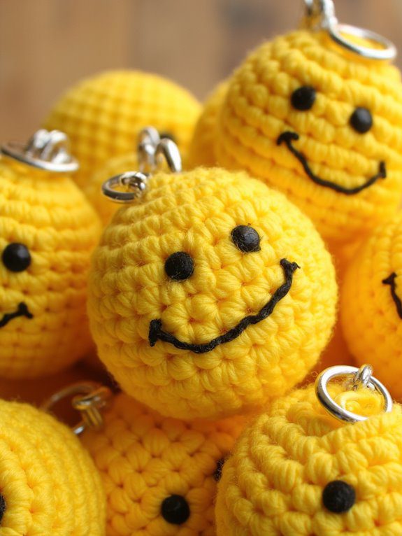 crochet fun emoji charms