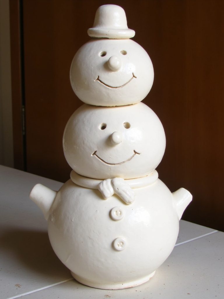 stacked snowman pot project