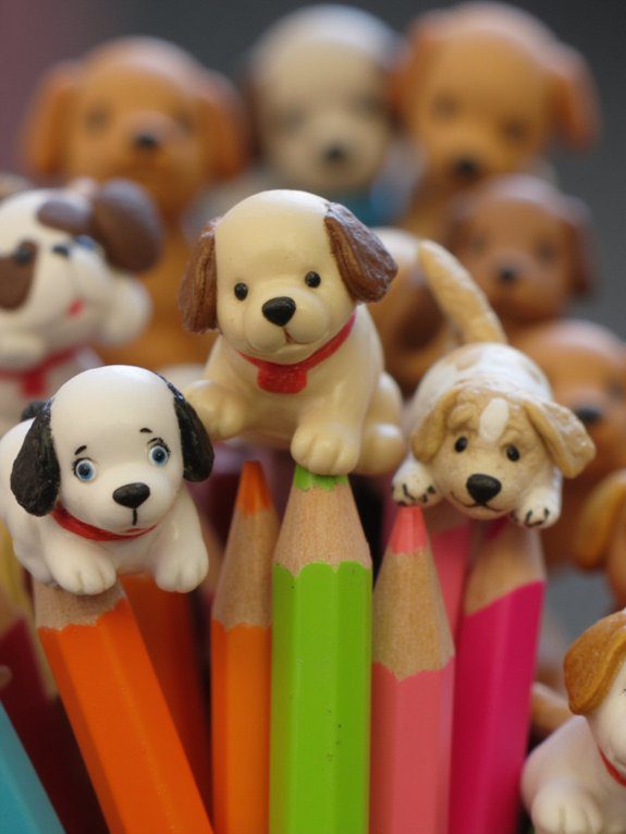adorable puppy pencil toppers