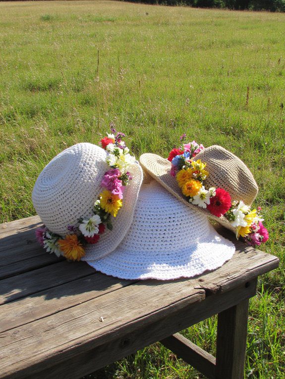 bohemian flower crown hats