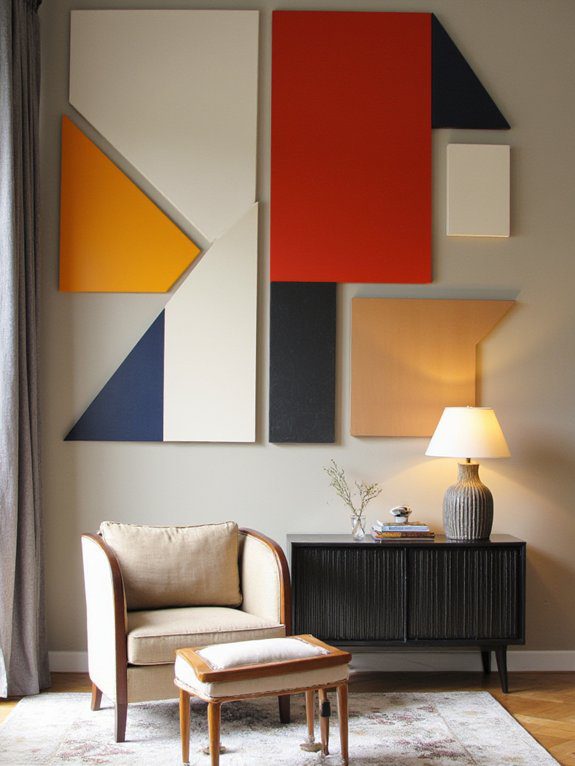 bold oversized geometric panels