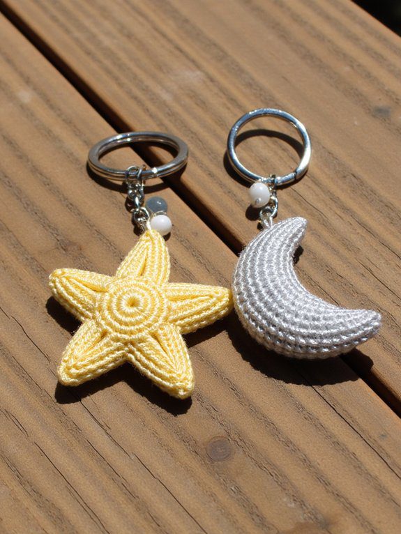 couples crochet keychain set