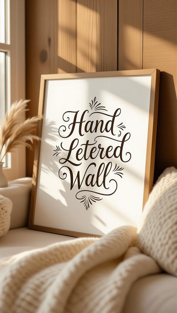 cozy hand lettered art