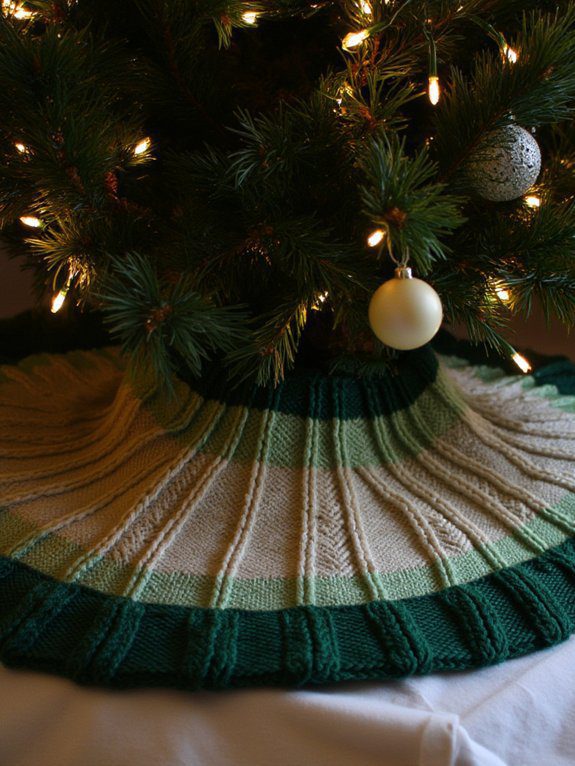 cozy knitted tree wraps