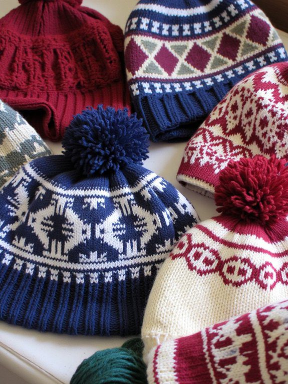 cozy vibrant nordic hats
