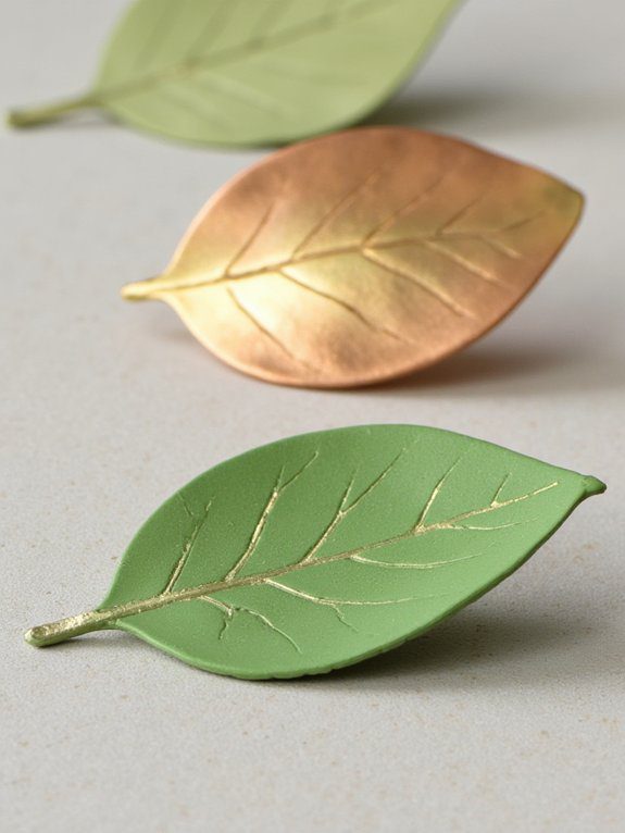 creative leaf brooch making