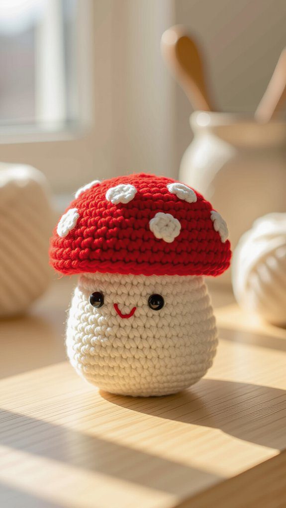 crochet mushroom crafting tutorial