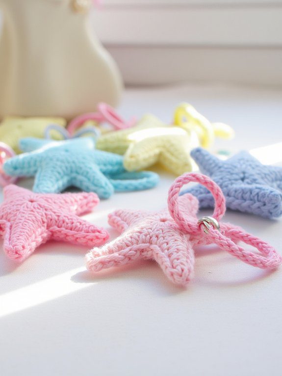 crochet star keychain project