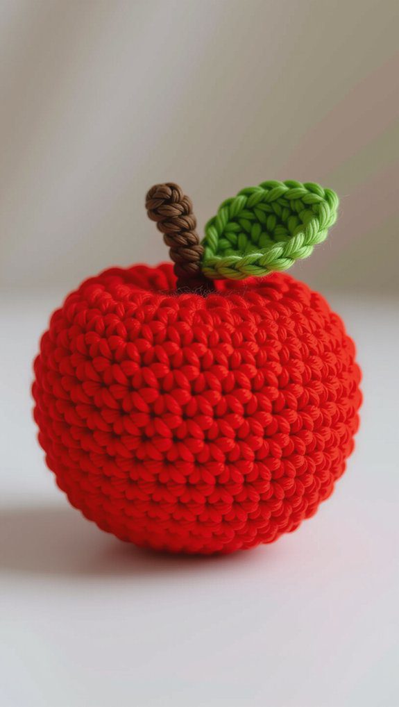 customizable soft crochet apple