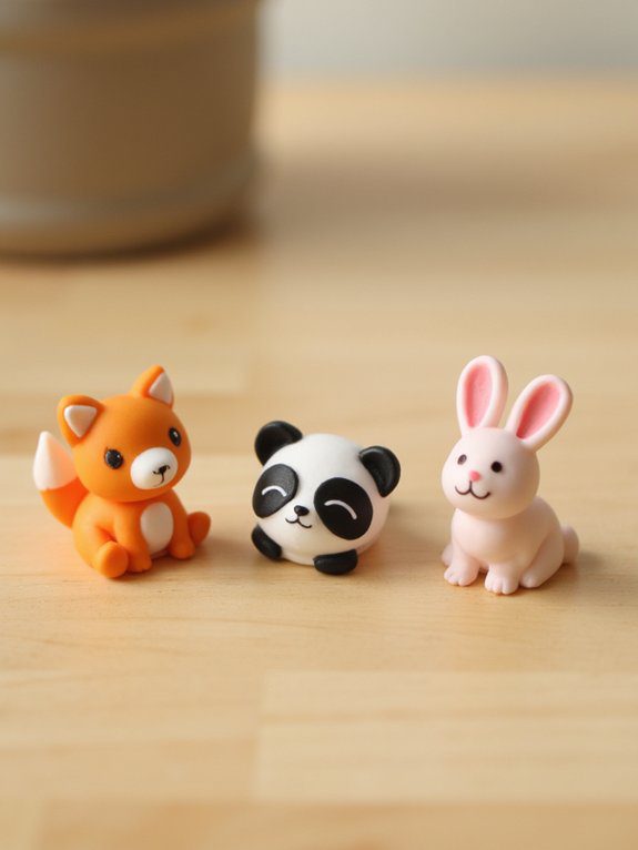 cute animal clay magnets