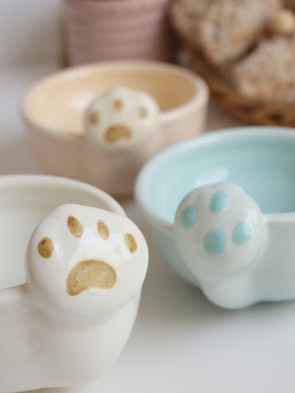 cute cat paw bowls