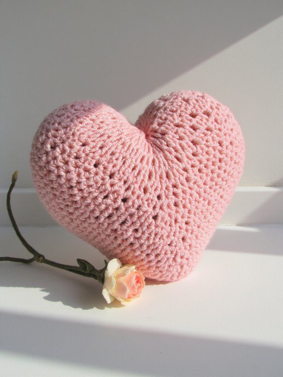 cute heart flower accent