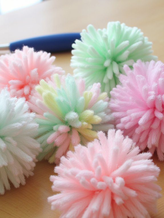 fun fluffy pom pom crafting