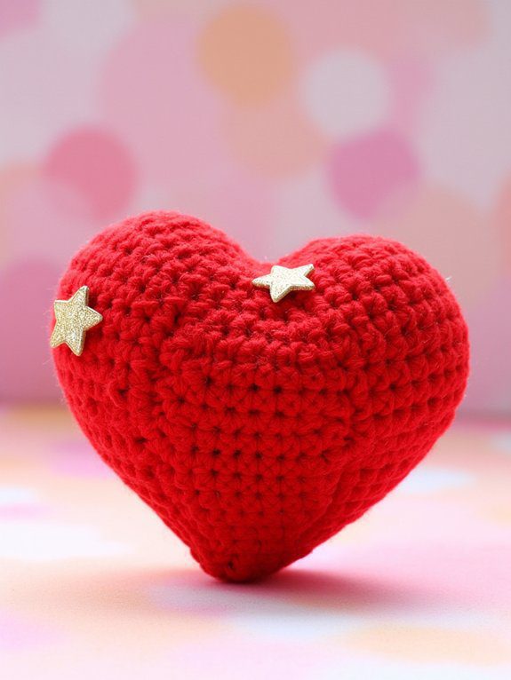 heart keychain with stars