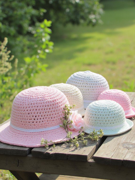 lacy summer crochet hats