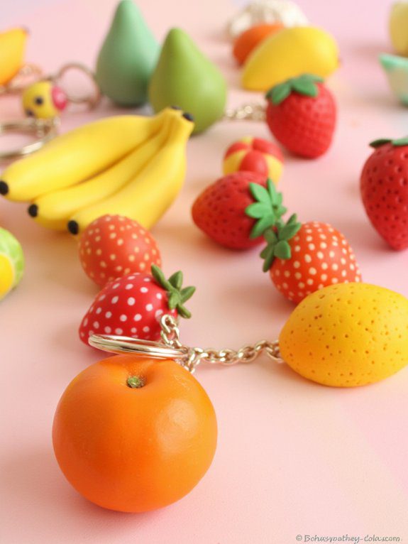 mini fruit keychains crafting fun