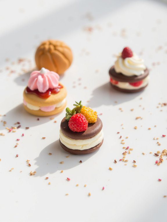 miniature clay dessert crafting