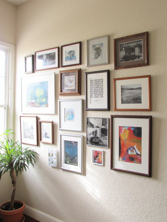 oversized gallery wall arrangement