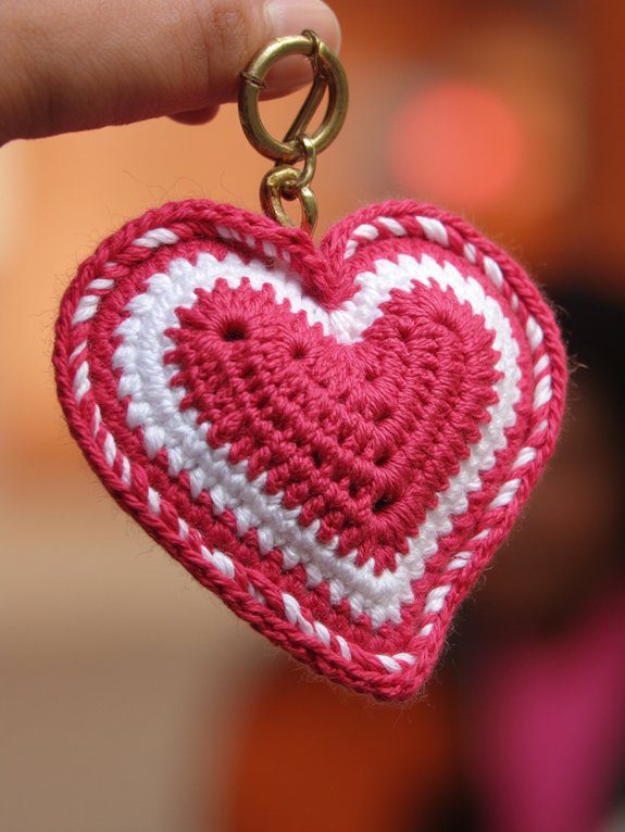 personalized heart keychain crafting