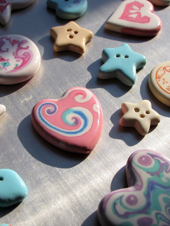 playful button magnet crafting