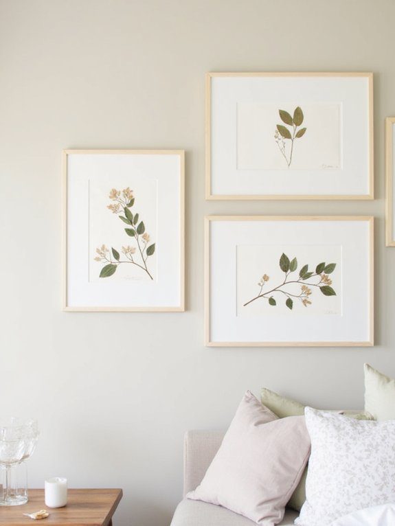 pressed botanical wall art