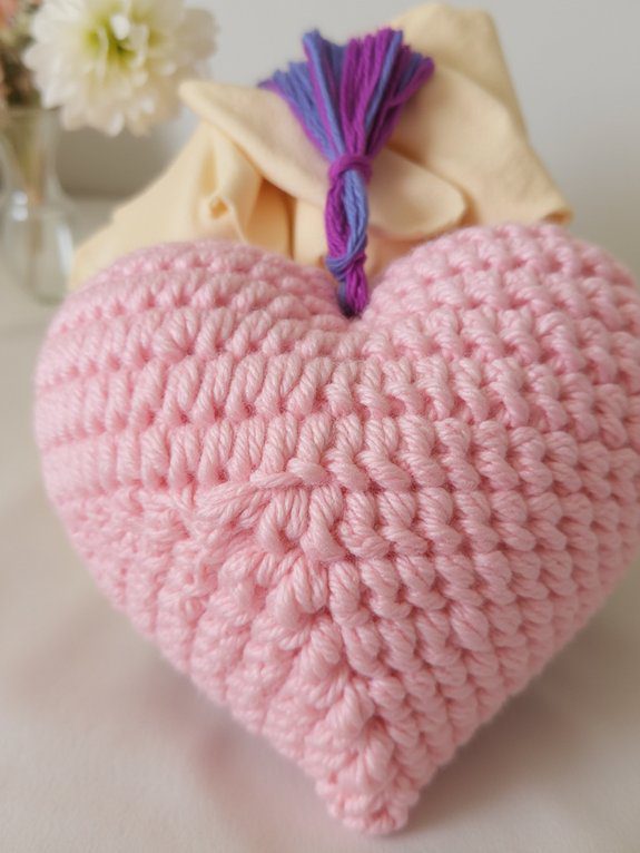 tassel loop heart keychain
