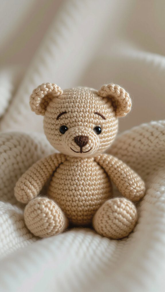 tiny crochet bear project