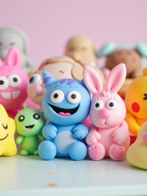 vibrant soft clay characters