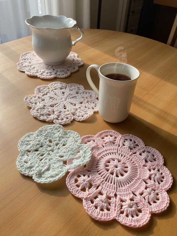 vintage doily style coasters