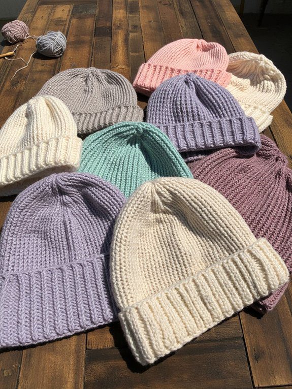 warm stylish textured beanie