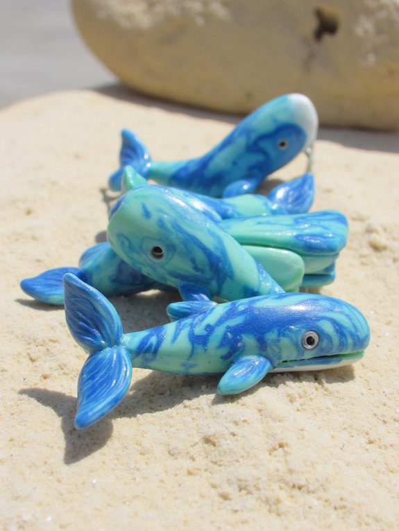 whale tail bag charms