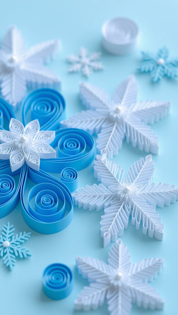 winter themed paper quilling designs