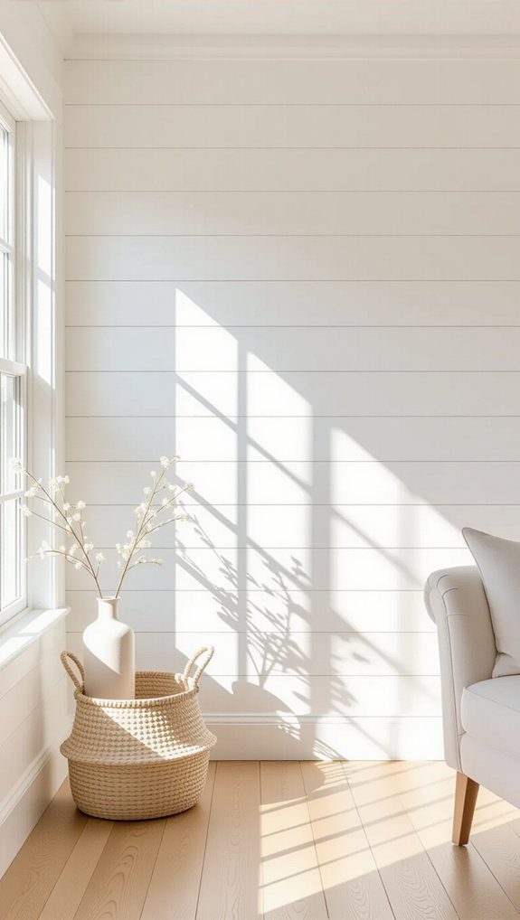 add cozy shiplap walls