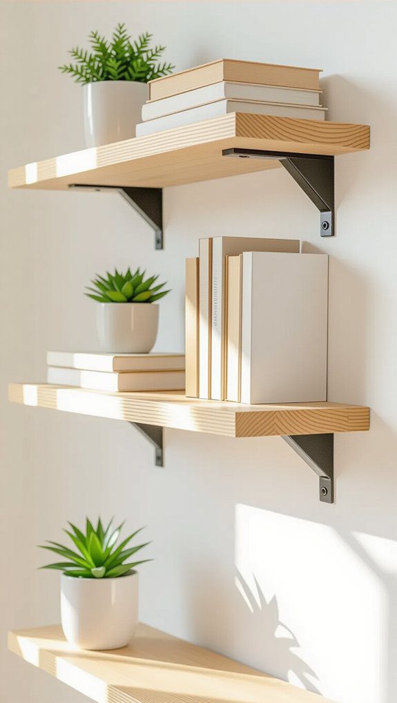 affordable diy pine shelves