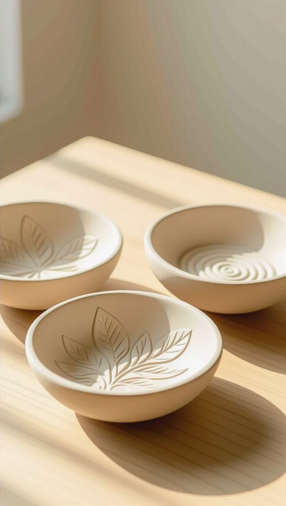 air dry clay bowls crafting