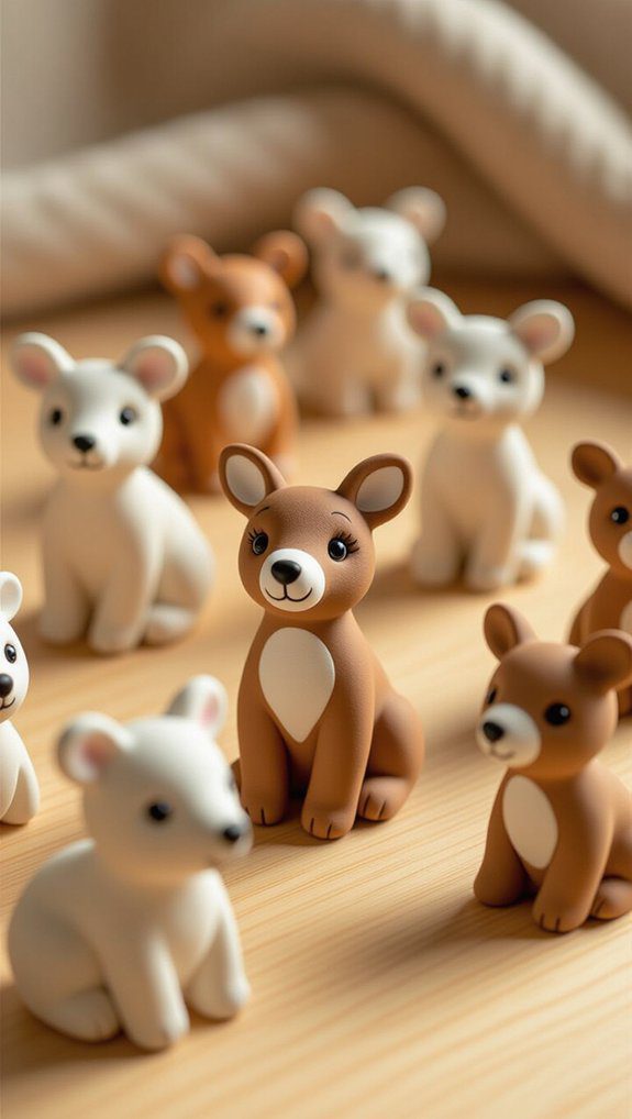 animal figurines polymer clay