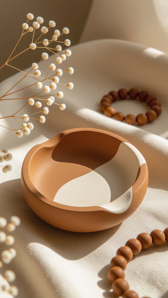 boho clay ashtray crafting