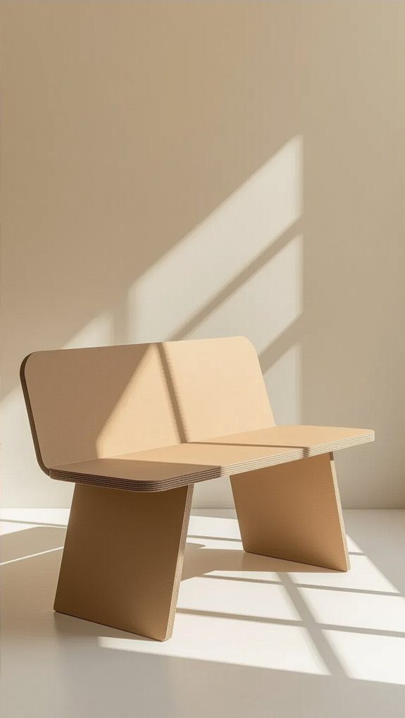 cardboard bench seating project