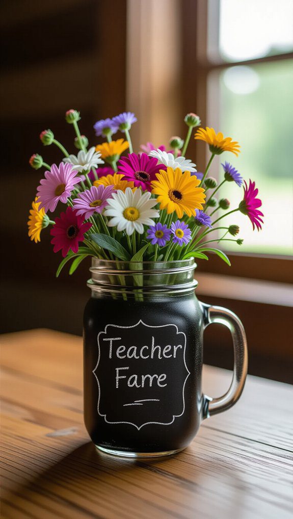 chalkboard mason jar gift