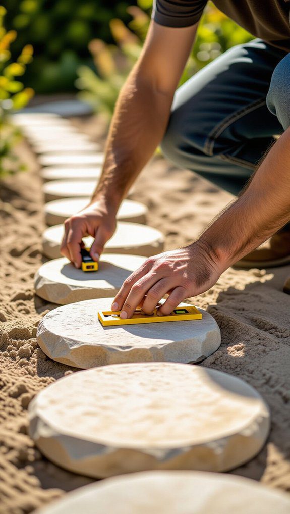 check stone levels carefully