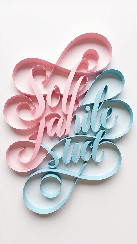 colored two tone lettering techniques