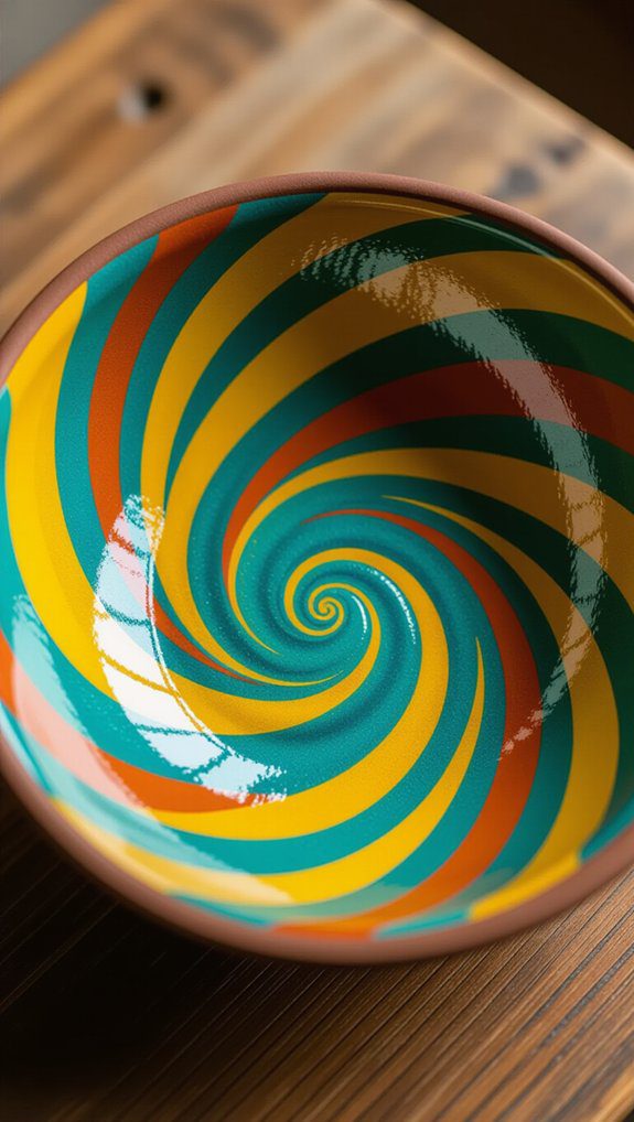 colorful patterns on bowls