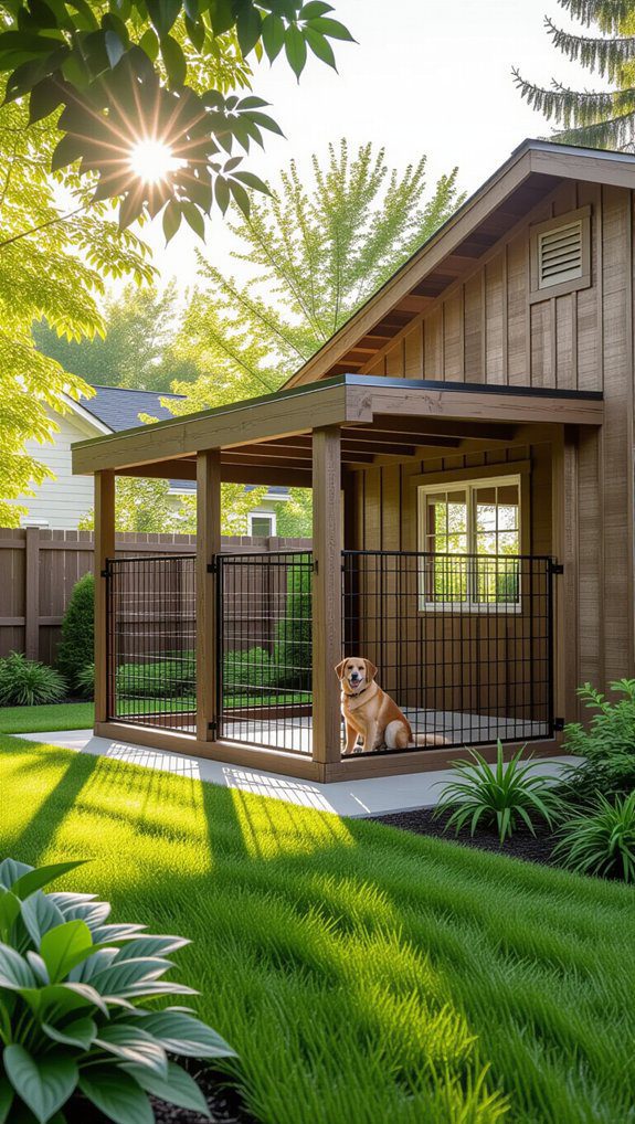 convenient outdoor dog space