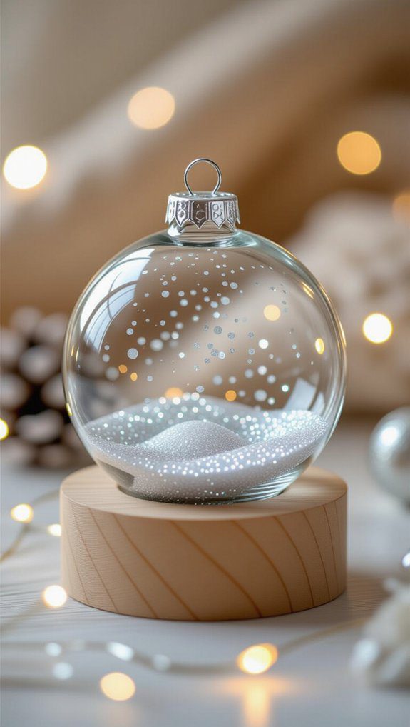 create a sparkling snow globe