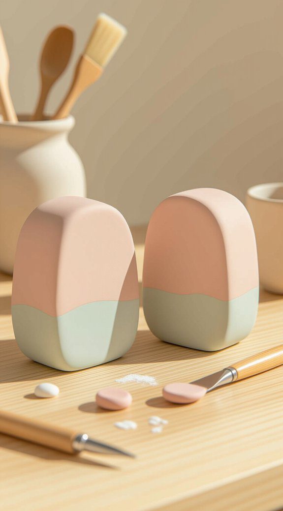 creative clay bookends project