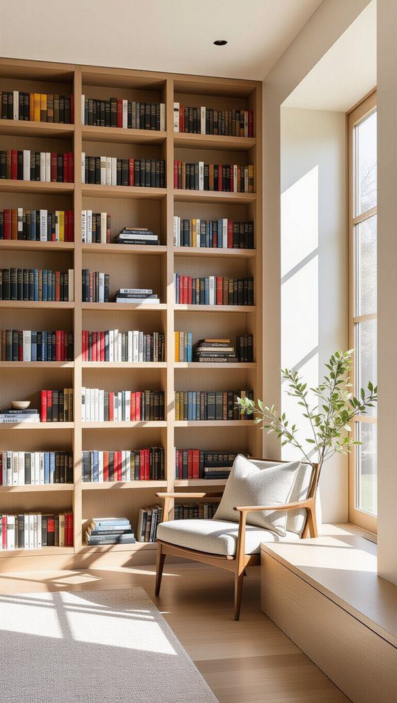 custom floor to ceiling library